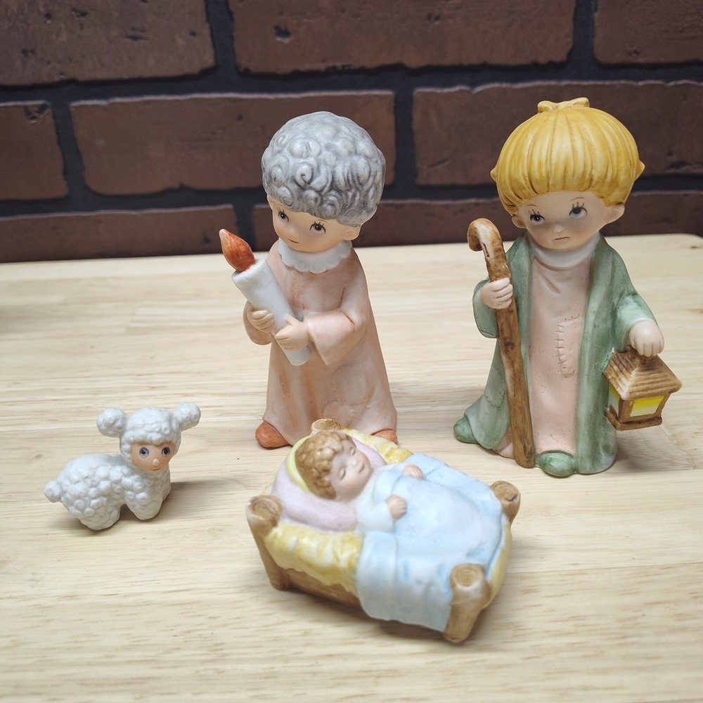 HOMCO nativity figurines Wisemen lamb Baby Jesus replacement porcelain Taiwan